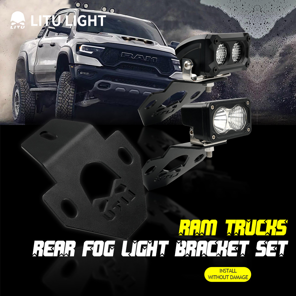 LED Fog Light Brackets Compatible with RAM TRUCK – Durable, Adjustable, and Designed for Enhanced Visibility