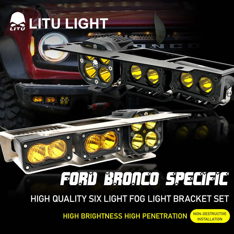 LED Fog Lights for Ford Bronco Front Bumper Fog Lamps with Bracket Accessories